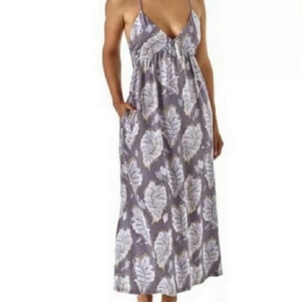 NWT Patagonia Pataloha Strappy Maxi Dress in Kalo Smoky Violet Sz Small